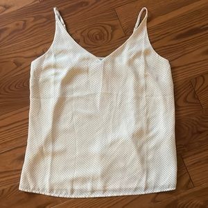 Banana republic top - cream with tiny black dots